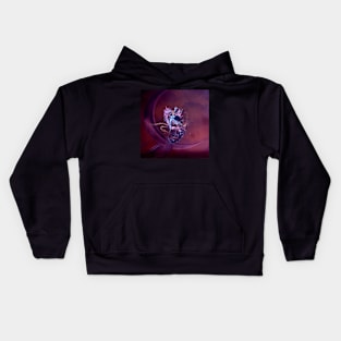 Fly with a fantasy bird Kids Hoodie